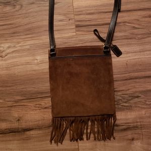 Coach suede crossbody fringe bag NWOT